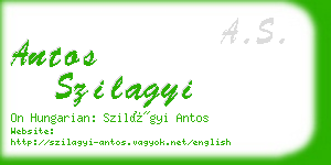 antos szilagyi business card